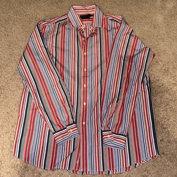 Polo Ralph Lauren Other - Polo By Ralph Lauren Red White & Blue Striped Button Down